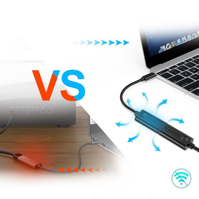 Адаптер Choetech H04, 4K, USB-C мъжки - HDMI женски, Черен