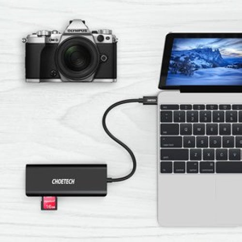 Хъб Choetech HUB-M05, USB-C, 6в1, 100W, PD, черен