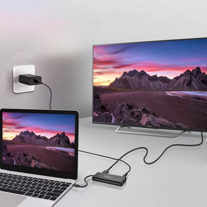 Хъб Choetech HUB-M05, USB-C, 6в1, 100W, PD, черен