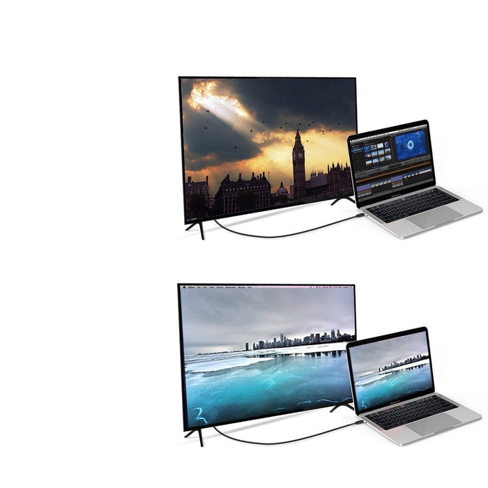 Кабел Choetech XCP-1801, USB-C - Displayport, 1.8 м, Черен