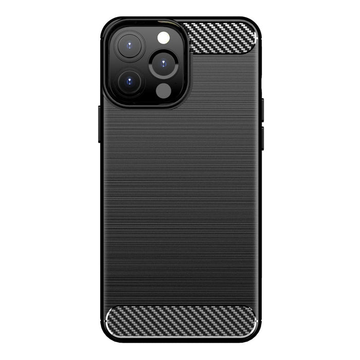Защитен калъф, карбонов калъф, iPhone 13 Pro Max, черен