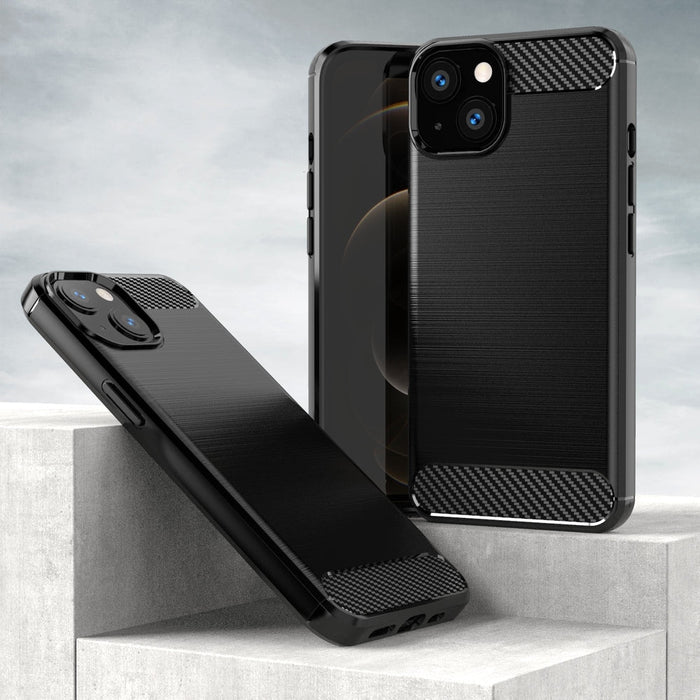Калъф Carbon Case Flexible, за iPhone 13, черен