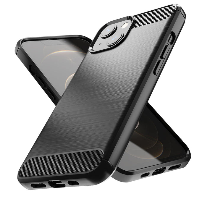 Защитен калъф, карбонов калъф, iPhone 13 Mini, черен