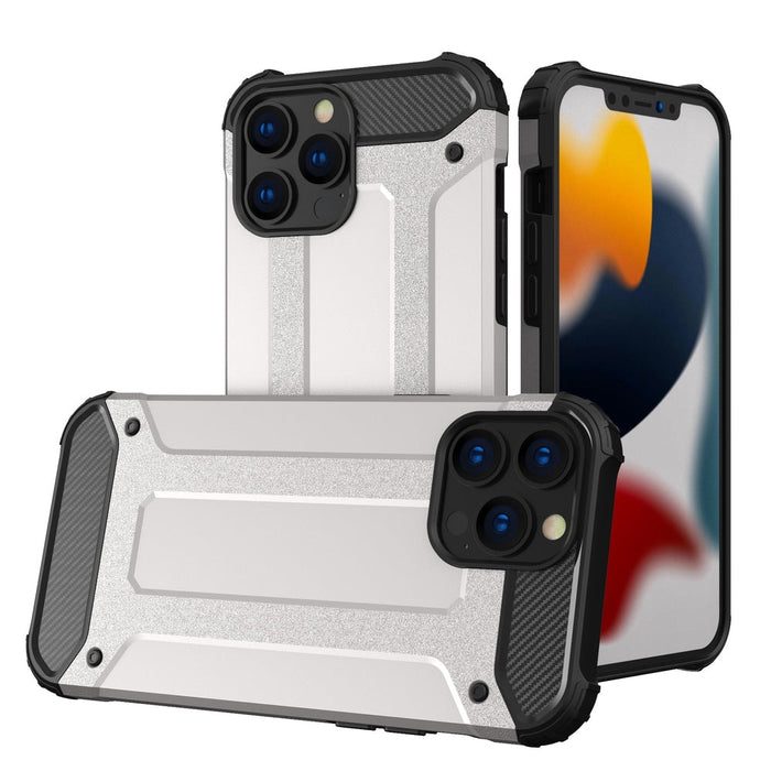 Калъф Hybrid Armor за iPhone 13 Pro сребрист
