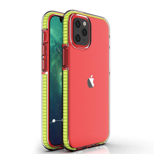 Кейс с цветна рамка Spring Case за Apple iPhone 13 Pro Жълт