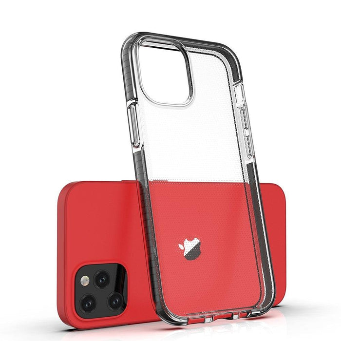 Кейс с цветна рамка Spring Case за Apple iPhone 13 Черен