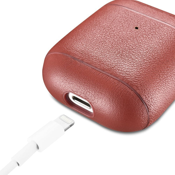 Калъф iCarer Leather Nappa IAP044 - RD за AirPods 2