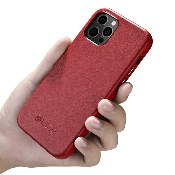 Калъф iCarer Case Leather WMI1217 - RD за iPhone 12