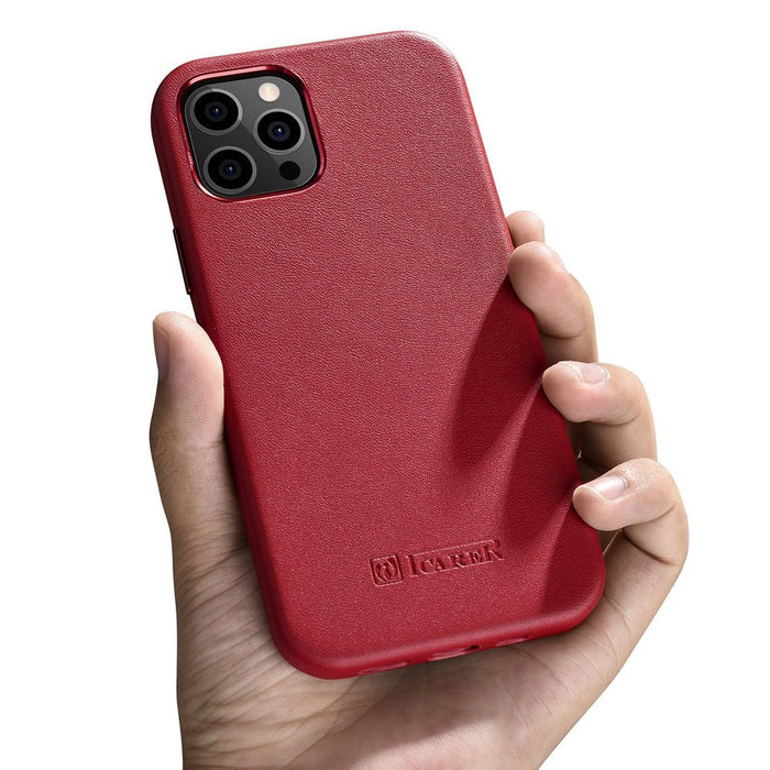 Калъф iCarer Case Leather WMI1217 - RD за iPhone 12