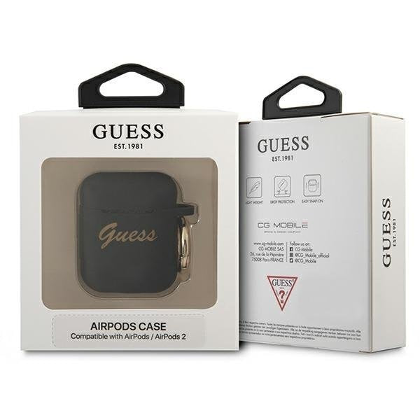 Калъф Guess GUA2SSSK Vintage Script за Apple AirPods
