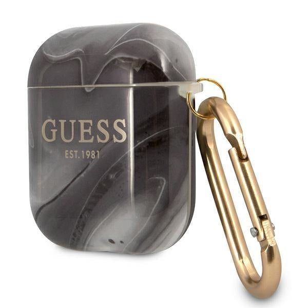 Калъф Guess GUA2UNMK Marble Collection за Apple AirPods, черен