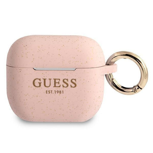 Калъф Guess Glitter Printed Logo за Apple AirPods 3 Pink
