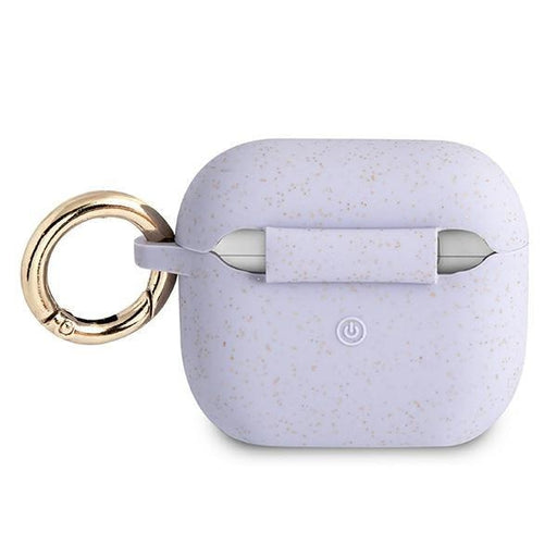 Калъф Guess Glitter Printed Logo за Apple AirPods 3 Lila