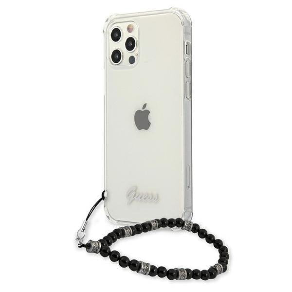 Калъф за телефон Guess GUHCP12LKPSBK Black Pearl за Apple iPhone 12 Pro Max, прозрачен