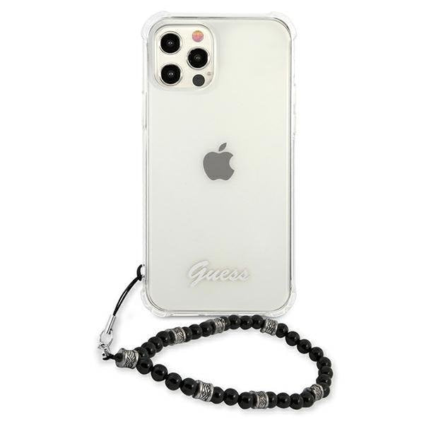 Калъф за телефон Guess GUHCP12LKPSBK Black Pearl за Apple iPhone 12 Pro Max, прозрачен