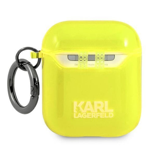 Кейс Karl Lagerfeld KLA2UCHFY за AirPods 1/2 жълт Choupette