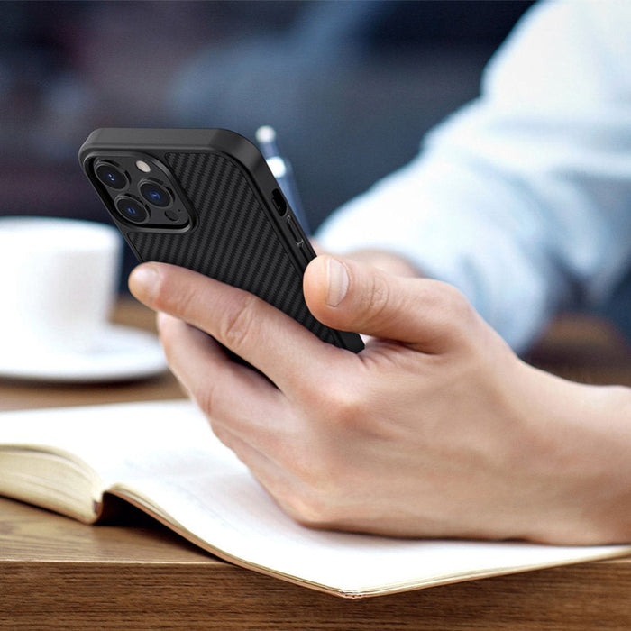 Гръб Nillkin Synthetic Fiber Case за Iphone 13 Pro Max Черен