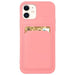 Кейс с отделение за карти Card Case iPhone 13 розов
