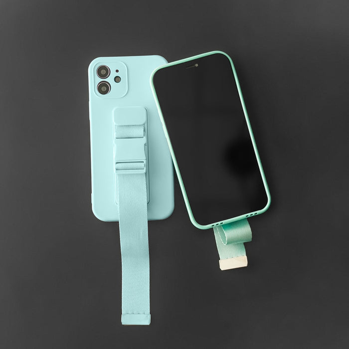 Кейс от TPU материал с каишка Rope case за Apple iPhone 12 Pro Max, Тъмнозелен