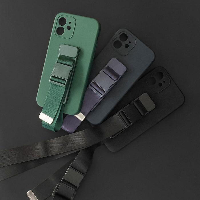 Кейс от TPU материал с каишка Rope case за Samsung Galaxy A32 5G, Тъмнозелен