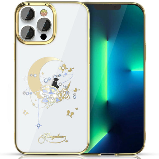 Калъф Kingxbar Moon Series Flower за iPhone 13 Pro Златист