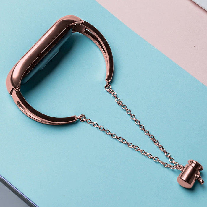 Резервна метална каишка HQWear за Xiaomi Mi Band 4/5/6 Розов