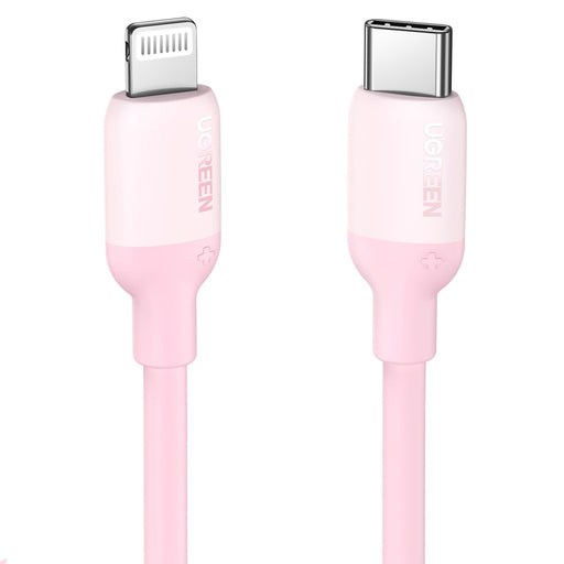 Кабел UGREEN 60625 US387 MFI USB - C към Lightning 1m розов