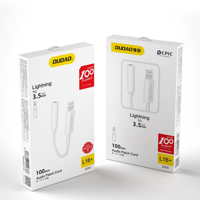 Адаптер Dudao L16White Lightning (male) към 3.5mm