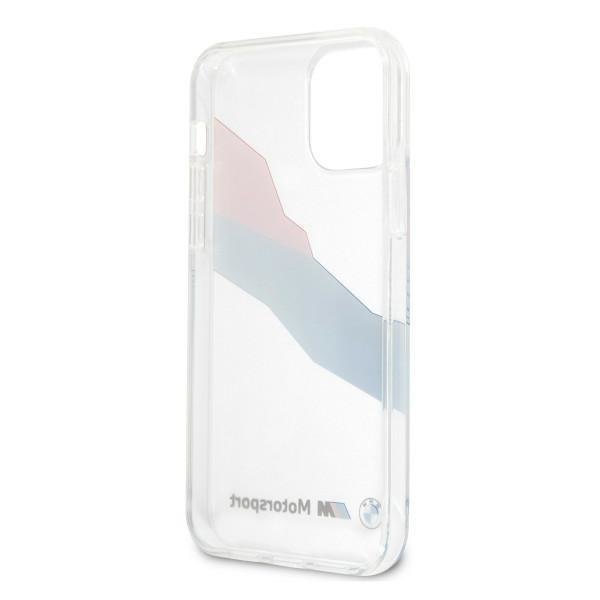 Калъф BMW BMHCP12LSKTGT Motorsport Tricolor, за Apple iPhone 12 Pro Max, прозрачен