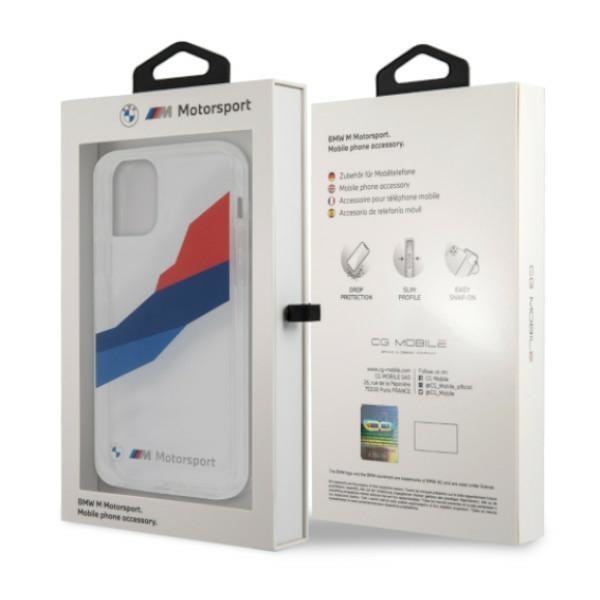 Калъф BMW BMHCP12LSKTGT Motorsport Tricolor, за Apple iPhone 12 Pro Max, прозрачен