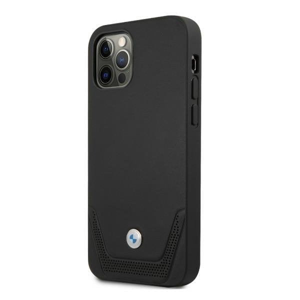 Калъф BMW BMHCP12MRSWPK Leather Perforate, за Apple iPhone 12/12 Pro, черен