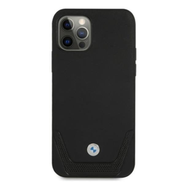 Калъф BMW BMHCP12MRSWPK Leather Perforate, за Apple iPhone 12/12 Pro, черен