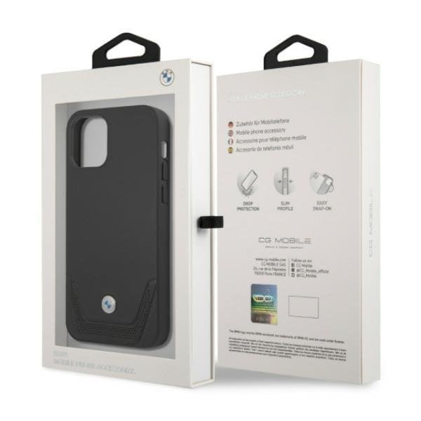 Калъф BMW BMHCP12MRSWPK Leather Perforate, за Apple iPhone 12/12 Pro, черен