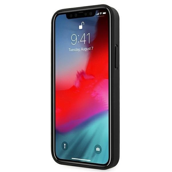 Калъф BMW BMHCP12SRCDPK Leather Deboss, за Apple iPhone 12 mini, черен