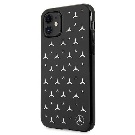 Кейс Mercedes Silver Stars Pattern за Apple iPhone 11 Черен