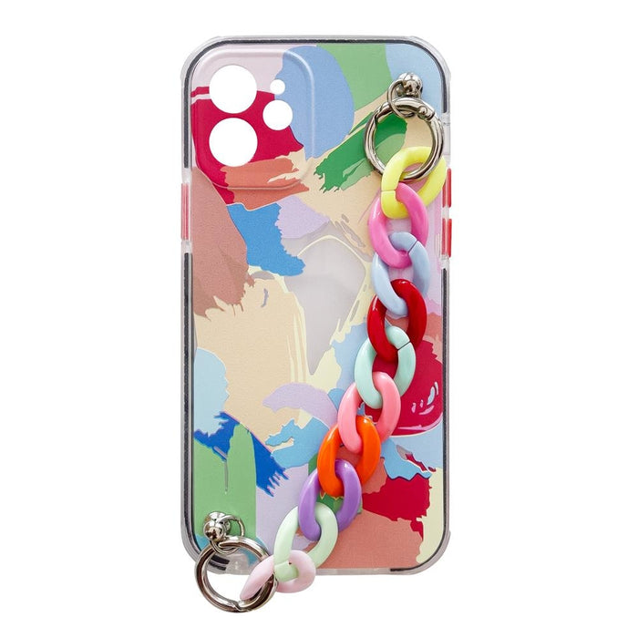 Калъф Color Chain Case, за iPhone 8 Plus, iPhone 7 Plus, многоцветен/червен