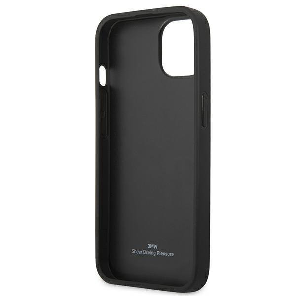 Кожен кейс BMW за iPhone 13, 6.1", Виненочервен