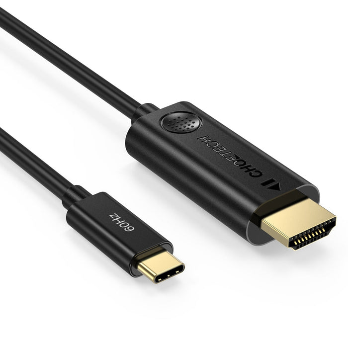 Кабел Choetech CH0019, USB-C - HDMI, 1.8 м, Черен