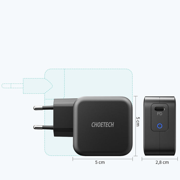 Мрежово зарядно Choetech Q6006 GaN USB - C