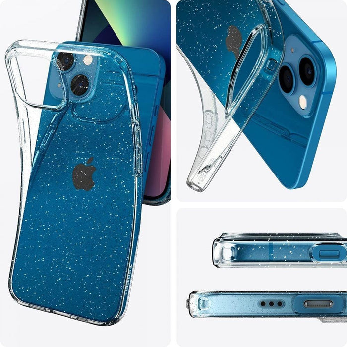 Калъф Spigen Liquid Crystal Glit за iPhone 13 mini прозрачен