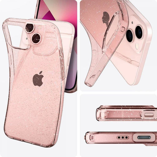 Калъф Spigen Liquid Crystal Glitter за iPhone 13 mini розов