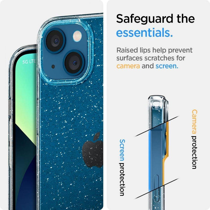 Калъф SPIGEN LIQUID CRYSTAL за IPHONE 13 розов брокат