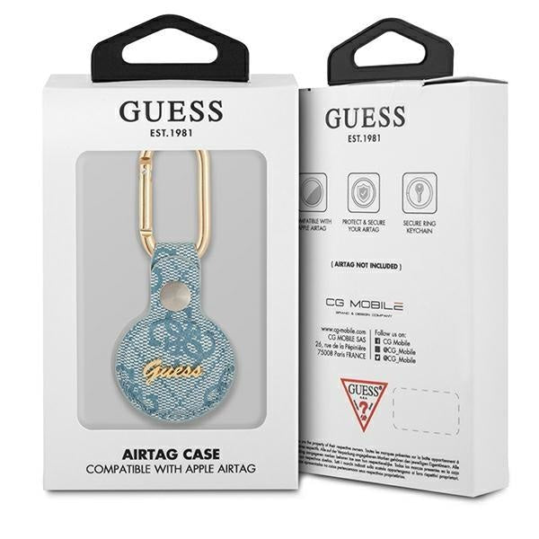 Винтидж кейс Guess за Apple AirTag 4G Син