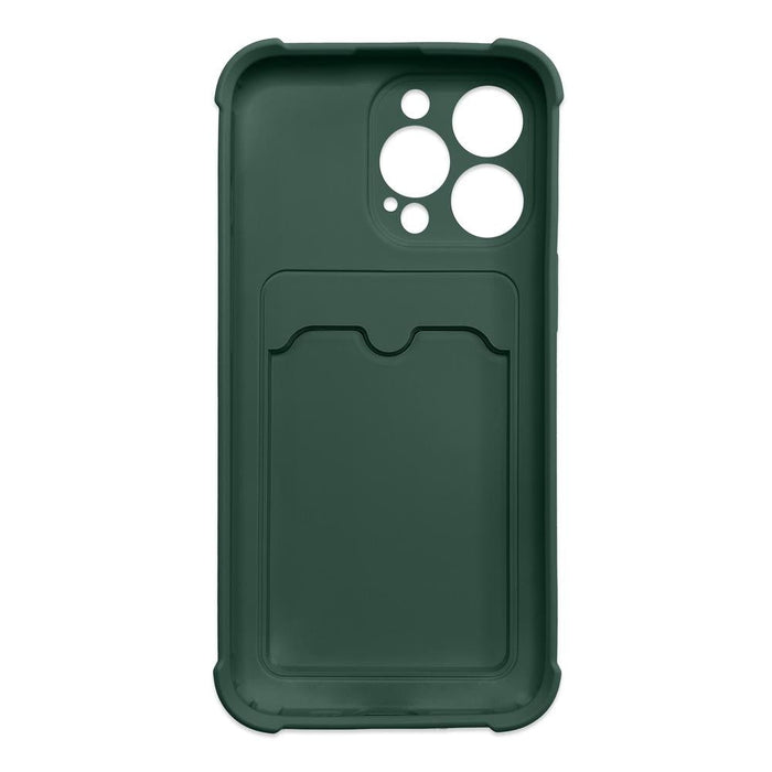 Кейс с отделение за карти HQWear за iPhone 12 Pro Max, Зелен