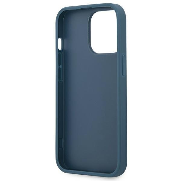 Калъф Guess 4G Printed Stripe за Apple iPhone 13 Pro Син
