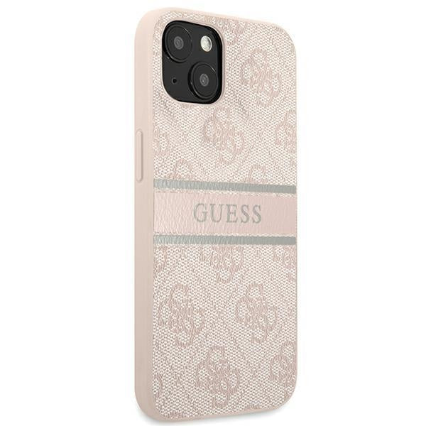 Калъф Guess GUHCP13S4GDPI 4G Stripe за iPhone 13 mini розов