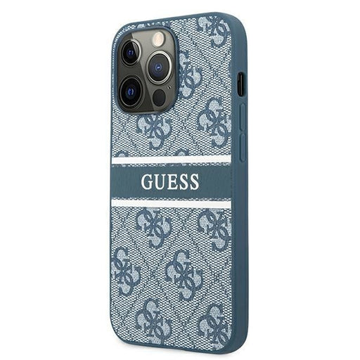 Кейс Guess Stripe за Apple iPhone 13 Pro Max Син