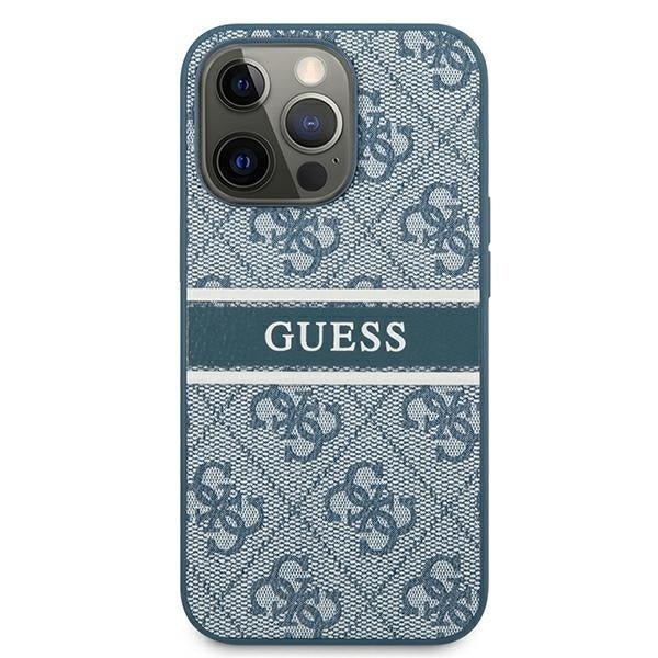 Кейс Guess Stripe за Apple iPhone 13 Pro Max Син