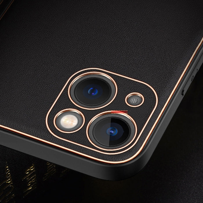 Калъф Dux Ducis Yolo от TPU и кожа за iPhone 13 mini оранжев