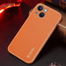 Калъф Dux Ducis Yolo от TPU и кожа за iPhone 13 mini оранжев